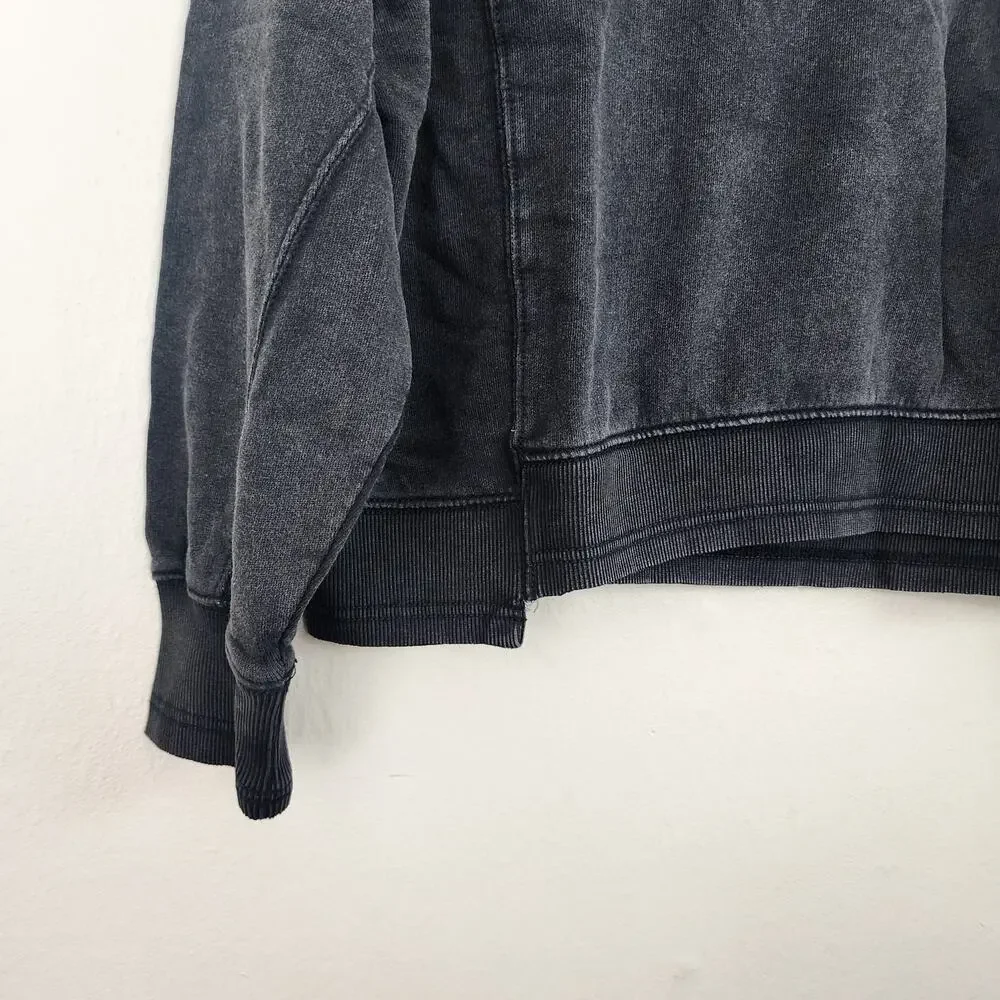 NWT Free People Hatch Maternity Intercept Crewneck Sweatshirt - Black, Small